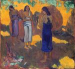 Three Tahitian Women against a Yellow Background 1899